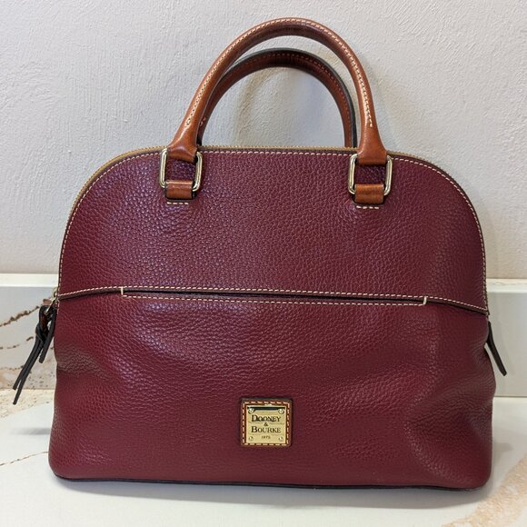 Dooney & Bourke burgundy dome crossbody bag. EUC! - Picture 1 of 5